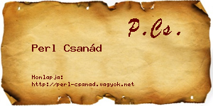 Perl Csanád névjegykártya